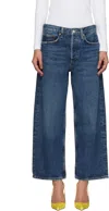 Agolde Navy Arc Jeans In Blue