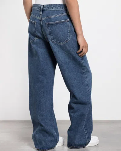 Agolde Navy Blue Cotton Jeans In Multi