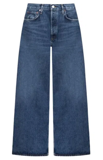 Agolde Navy Blue Cotton Jeans