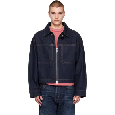 Agolde Navy Croydon Jacket In Blue