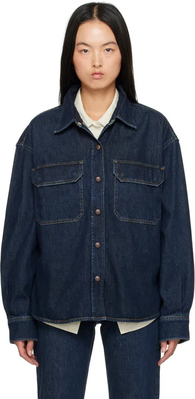 Agolde Gwen Slice Denim Shirt In Rinse