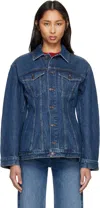 Agolde Myra Structured Denim Jacket In Blue