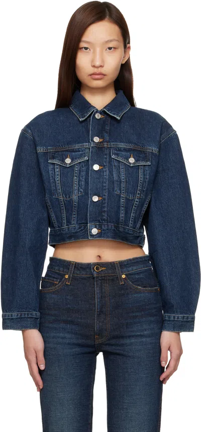 Agolde Navy Radley Denim Jacket In Blue