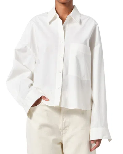Agolde Naya Cropped Shirt In Rice