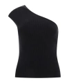Agolde Nessa One Shoulder Top In Black