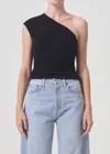 Agolde Black Nessa Tank Top In Black