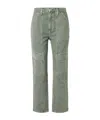 Agolde Net Sustain Cooper High-rise Straight-leg Organic Jeans In Green