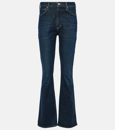 Agolde Nico Boot High-rise Slim Jeans In Blue