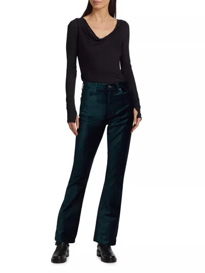Agolde Nico Hi Rise Boot-cut Jeans In Velvet In Black