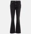 Agolde Nico High-rise Bootcut Jeans In Black