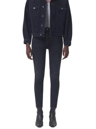 Agolde Nico High Rise Slim Fit In Black