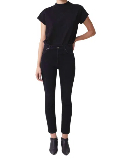 Agolde Nico High Rise Slim Fit In Compilation In Black