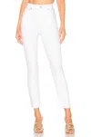 Agolde Sophie Crop Hi Rise Slim Jean In Sanction In White