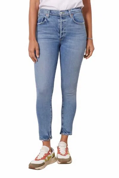 Agolde Blue Riley Jeans In Cove