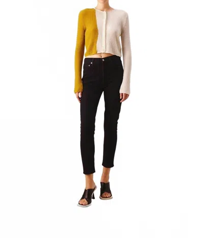 Agolde Nico Slim-fit High-waisted Jeans In Spirit Soft Black