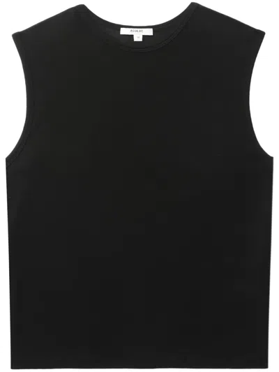 Agolde Shoulder-pads Tank Top In Black