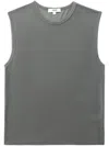 Agolde Sleeveless Tencel-blend Top In Grey