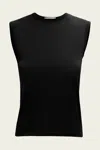 AGOLDE NIKITA SHRUNKEN MUSCLE TEE IN BLACK