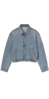 Agolde Nile Crop Zip Denim Jacket