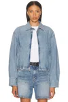 Agolde Nile Crop Zip Denim Jacket