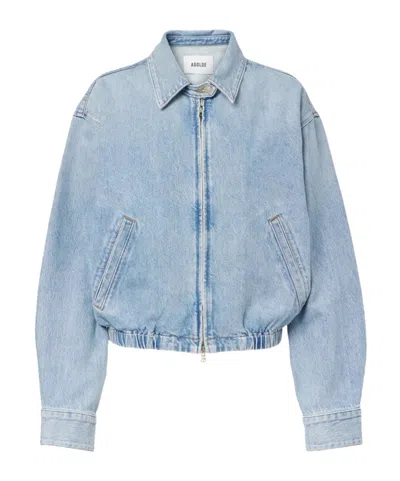 Agolde Nile Long-sleeved Denim Jacket In Blue