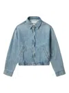 Agolde Nile Zip-front Elastic-waist Denim Jacket