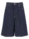 Agolde 'nolan' Bermuda Shorts Back Pockets In Blue