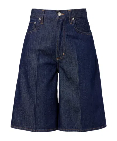 Agolde Nolan Denim Bermuda Shorts In Black