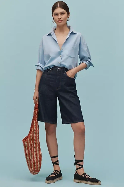 Agolde Nolan Denim Shorts In Blue