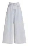Agolde Nolan High Waist Wide Leg Jeans In Light Wash