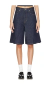 Agolde Nolan Organic Denim Shorts In Pure