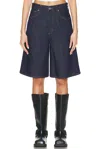Agolde Nolan Organic Denim Shorts In Pure
