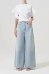 Agolde Nolan High Waist Wide Leg Jeans In Blue