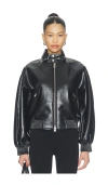 Agolde Nova Bomber Jacket In Black