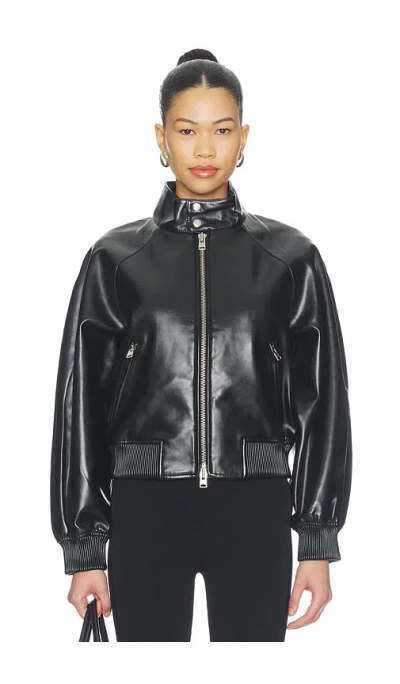 Agolde Nova Bomber Jacket In Black