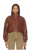 Agolde Nova Bomber Jacket In Brown