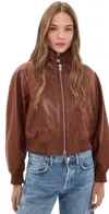 Agolde Nova Bomber Jacket Palisander In Palisander