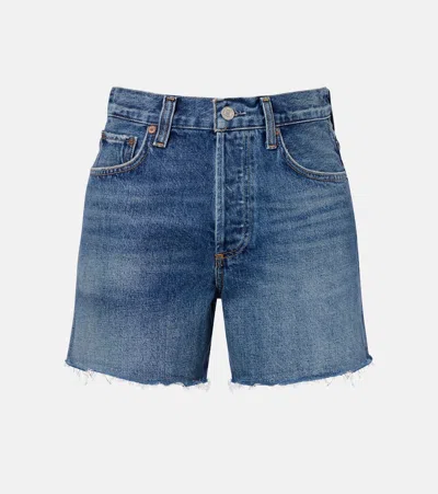 Agolde Nye Denim Shorts In Blue