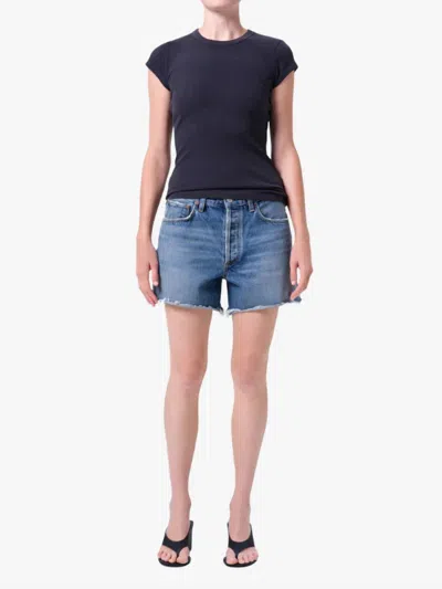 Agolde Nye Low-slung Fit Short In Bounty In Blue