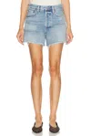 Agolde Parker Long Shorts In Fairway In Blue