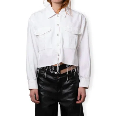 Agolde Nyx Denim Shirt In Flour In White