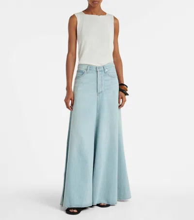 Agolde Odin Maxi Skirt In Lost In Blue