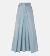 Agolde Odin Mid-rise Denim Maxi Skirt In Blue