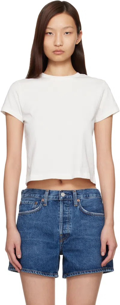 Agolde Off-white Adine Shrunken T-shirt