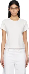 Agolde Adine T-shirt In White Ash (dusty Cre