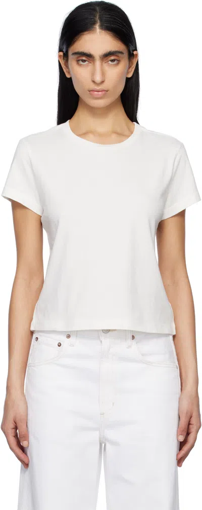 AGOLDE OFF-WHITE ADINE SHRUNKEN T-SHIRT