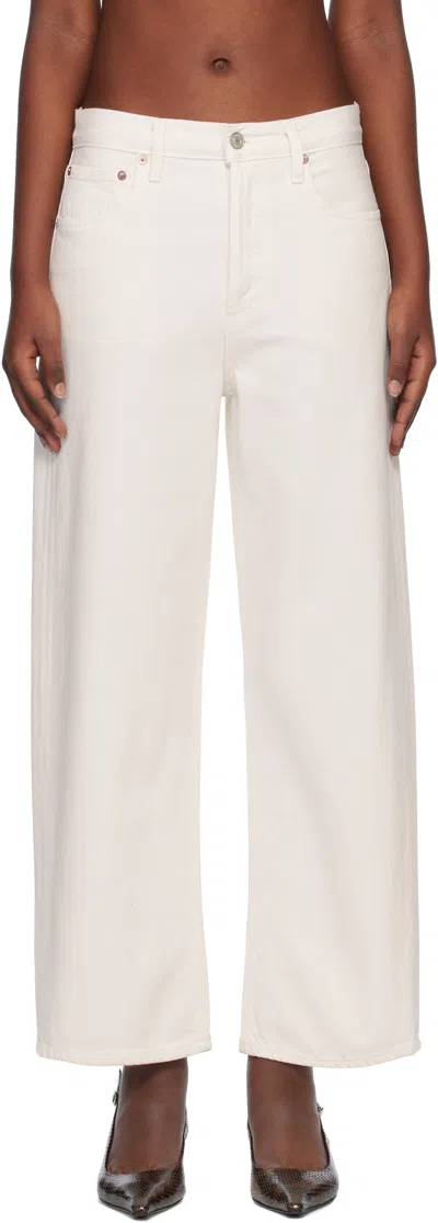 Agolde Ca\n\nstraight Jeans With Low Crotch Fran In White