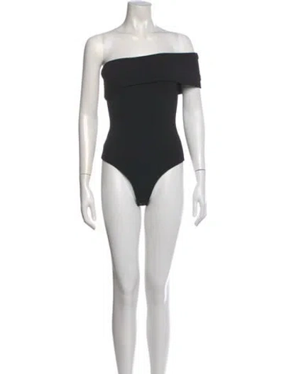 Pre-owned Agolde Off-the-shoulder Sleeveless Bodysuit In Black
