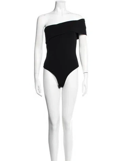 Pre-owned Agolde Off-the-shoulder Sleeveless Bodysuit In Black