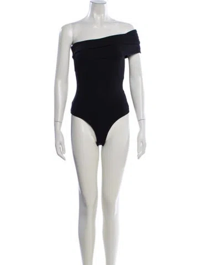 Pre-owned Agolde Off-the-shoulder Sleeveless Bodysuit W/ Tags In Black